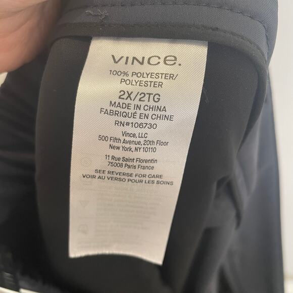 Vince Straight Leg Pull-On Pants in Coastal Dark Blue Minimalist Corporate 2X - Picture 5 of 7